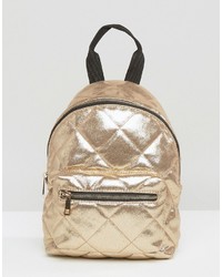 Asos Mini Metallic Quilted Backpack