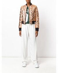 MSGM Star Quilted Bomber Jacket