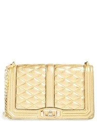 Gold Quilted Crossbody Bag
