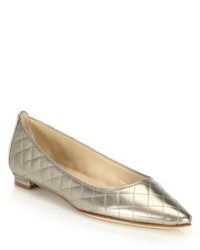 Manolo Blahnik Abat Quilted Leather Ballet Flats