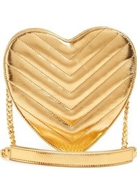 Saint Laurent Small Heart Quilted Leather Crossbody Bag