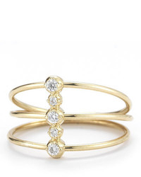 Mizuki 14k Three Band Diamond Ring