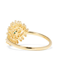 Suzanne Kalan 18 Karat Gold Diamond And Turquoise Ring