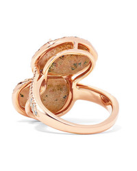 Kimberly Mcdonald 18 Karat Gold Geode And Diamond Ring