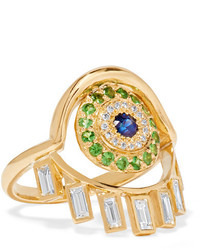 Ileana Makri 18 Karat Gold Multi Stone Ring
