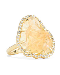 Melissa Joy Manning 18 Karat Gold Opal And Diamond Ring