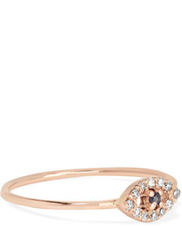 Ileana Makri 18 Karat Rose Gold Diamond And Sapphire Ring