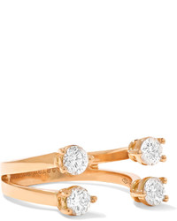 Delfina Delettrez 18 Karat Rose Gold Diamond Phalanx Ring One Size