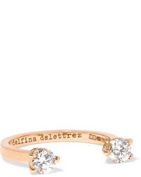 Delfina Delettrez 18 Karat Rose Gold Diamond Phalanx Ring One Size