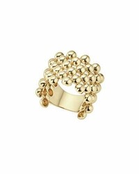 Lagos 18k Gold Caviar Wide Band Ring Size 7