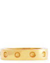 Roberto Coin 18k Pois Moi Single Row Square Band Ring Yellow Gold Size 75