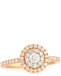 Memoire 18k Rose Gold Diamond Bouquets Engaget Ring 073tcw