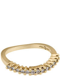 Damiani 18k Yellow Gold Curved Band Ring Size 725