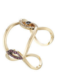 Delfina Delettrez 18kt Gold Ring With Rubies Diamonds And Sapphire
