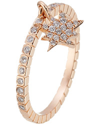 Diane Kordas 18kt Rose Gold Ring With White Diamonds