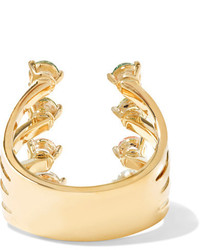 Delfina Delettrez 9 Karat Gold Topaz And Peridot Ring