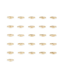 STONE AND STRAND Alphabet Mini Pinky Gold Ring