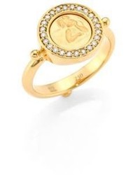 Temple St. Clair Angel Diamond 18k Yellow Gold Ring