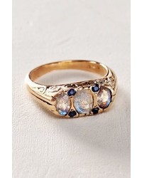Arik Kastan Labradorite And Sapphire Ring In 14k Rose Gold