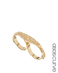 Asos Curve Double Finger Filigree Id Ring
