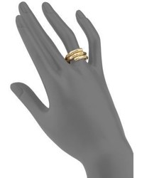 John Hardy Bamboo 18k Yellow Gold Double Coil Ring