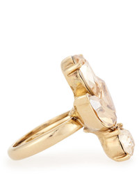 Oscar de la Renta Bold Teardrop Crystal Ring Golden