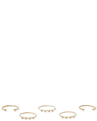 Isabel Marant Casablanca Set Of Five Gold Plated Rings
