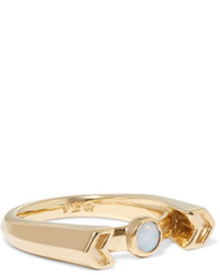 Pamela Love Chevron Reveal Gold Opal Ring