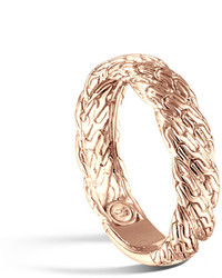 John Hardy Classic Chain Twisted 18k Gold Ring Size 7