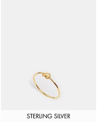 Asos Collection Gold Plated Sterling Silver Knot Ring