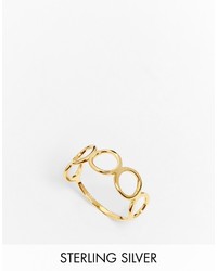 Asos Collection Gold Plated Sterling Silver Open Circle Ring