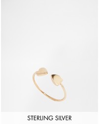 Asos Collection Gold Plated Sterling Silver Open Heart Ring