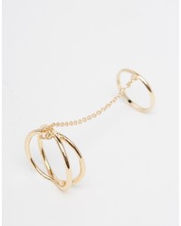 Asos Collection Kiss And Plain Connecting Ring