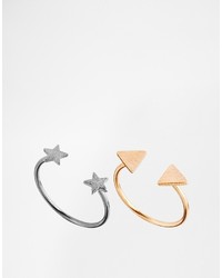 Asos Collection Limited Edition Open Triangle Star Rings