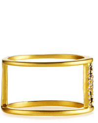 Freida Rothman Crystal Clover Cuff Ring