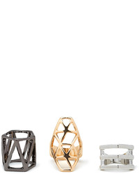 Forever 21 Cutout Geo Ring Set