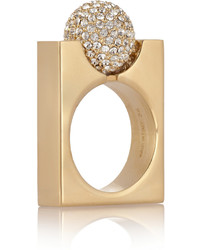 Chloé Darcey Gold Tone Swarovski Crystal Ring 52