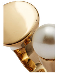 Chloé Darcy Gold Tone Swarovski Pearl Ring 52