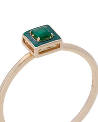 Alison Lou Dearest E Emerald Stacking Ring