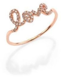 Sydney Evan Diamond 14k Rose Gold Love Ring