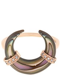 Jacquie Aiche Diamond Abalone Rose Gold Ring