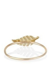 Jennifer Meyer Diamond Gold Leaf Ring