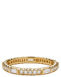Paul Morelli Diamond Pinpoint Baguette Ring In 18k Gold