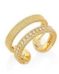 Roberto Coin Double Symphony Diamond 18k Yellow Gold Ring