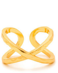 Gorjana Elea Crisscross Ring Gold Size 6