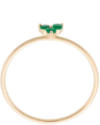 Ef Collection Emerald Trio Stack Ring