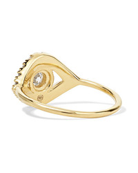 Sydney Evan Evil Eye 14 Karat Gold Diamond Ring