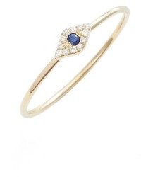Ef Collection Evil Eye Diamond Sapphire Stack Ring