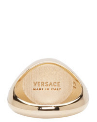 Versace Gold And Black Large Medusa Ring