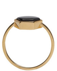 Isabel Marant Gold And Black Stone Ring